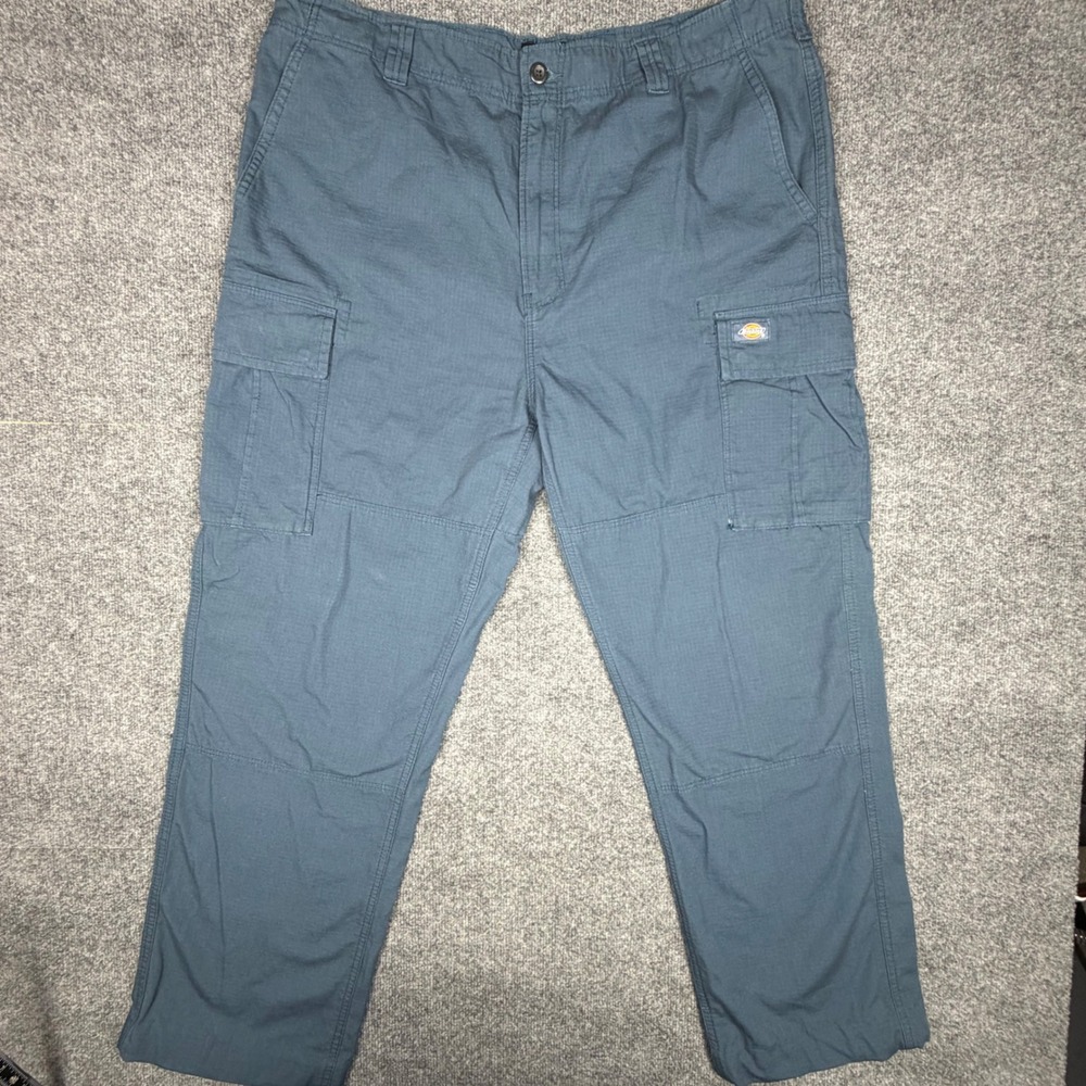 Dickies Mens Ripstop Cargo Pants Slate Blue Gray Workwear Straight Leg 38x31